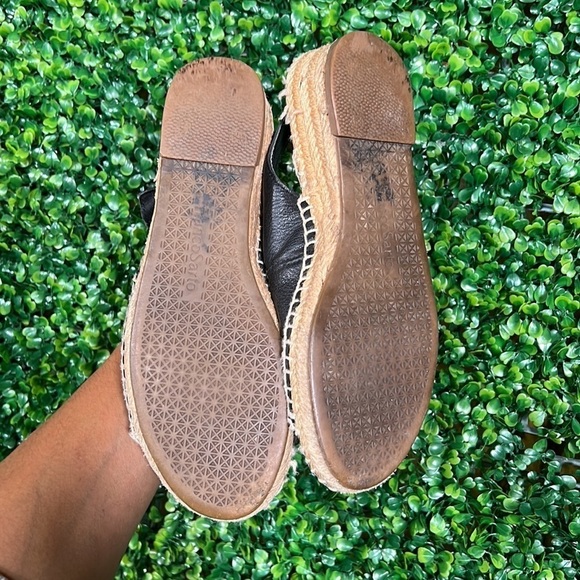 FRANCO Sarto Leather Espadrille Wedge Open Sandal Size 6M - Picture 5 of 11